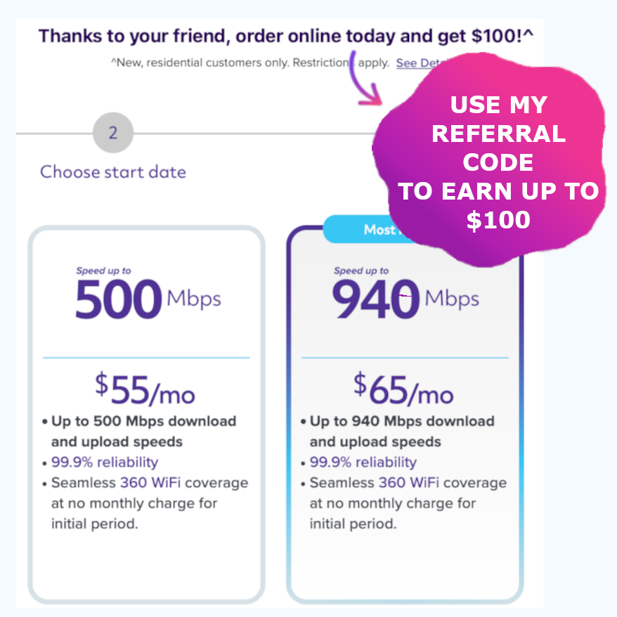 Quantum Fiber referral – main graphic showing the reward